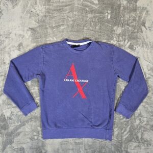 Vintage Armani Exchange Embroidered Crewneck Sweatshirt Sweater Size Large Woman